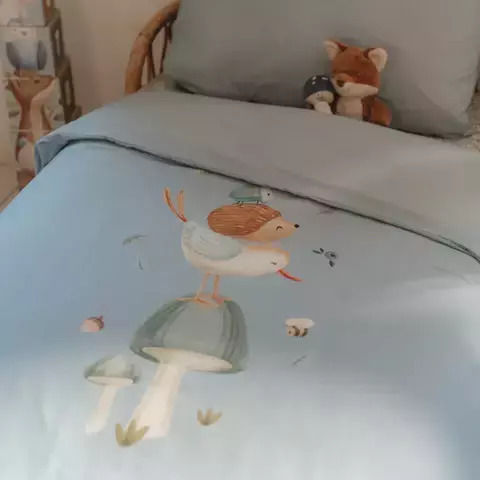 Little Dutch Βρεφική Παπλωματοθήκη Denim Blue Denim Blue 120x150εκ.