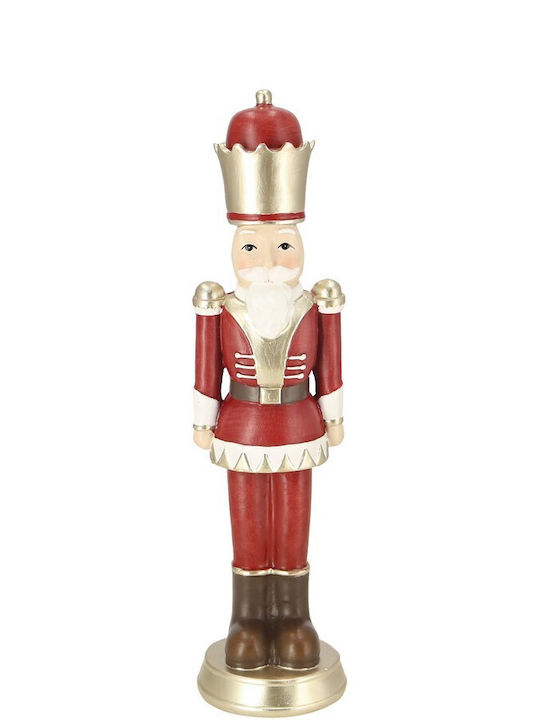 G.Wurm Weihnachts-Nussknacker Rot aus Keramik Höhe 17.5cm.