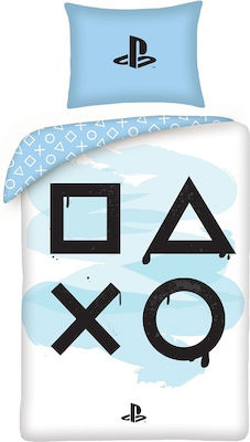 Set de lenjerie pentru copii Playstation Ps5 albastru deschis