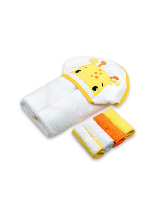 Baby Gift Set 4 Mini Towels A Hooded Towel Made Cotton Giraffe Baby Gift Set 4 Mini Towels A Hooded Towel Made Cotton Giraffe