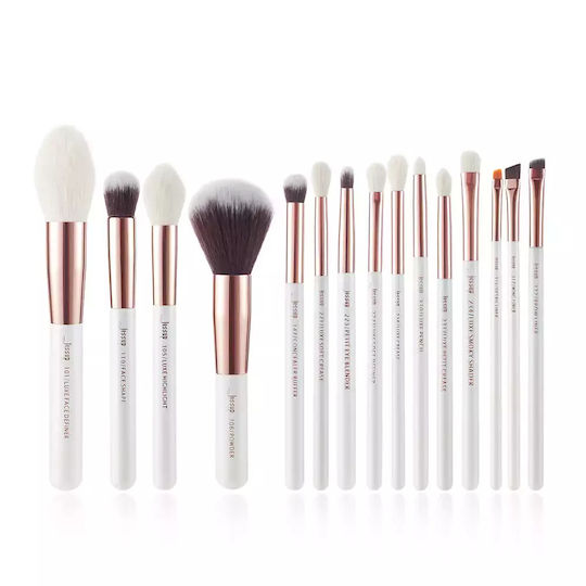 Professional Set with Makeup Brushes and Sponges for Foundation 15pcs