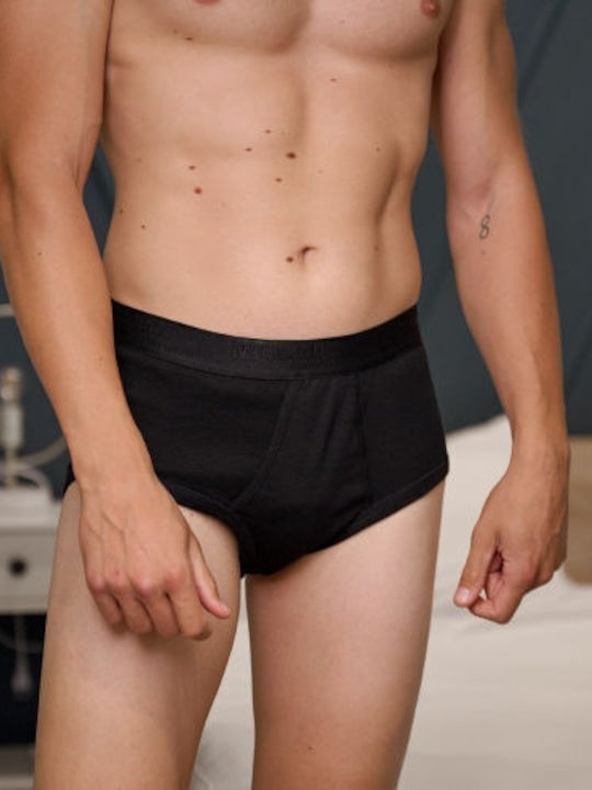 Herren Slips Black mit Mustern 1Packung