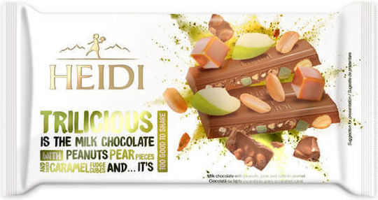 Heidi Milk Chocolate Trilicious Peal Pieces Peanuts & Saltedcaramel 180gr Σοκολάτα