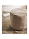 Bean Bag Stool Waterproof Winter Beige 40x50x50cm