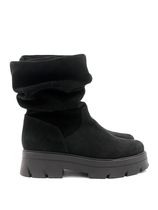 Carad Shoes Suede Women's Ankle Boots Black