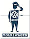 Носталгичен метален магнит Volkswagen Vw Dienst Mann