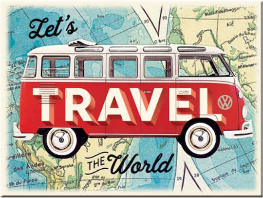 Nostalgic Μεταλλικό Μαγνητάκι Vw Bulli Let S Travel World