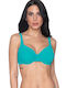 Luna Underwire Bikini Bra with Adjustable Straps Light Blue