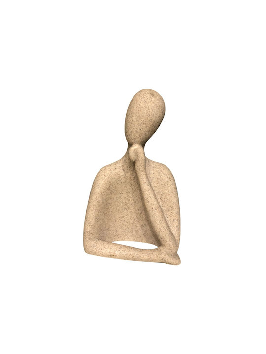 Beige Polyresin Figurine 17x10.5x7.5cm