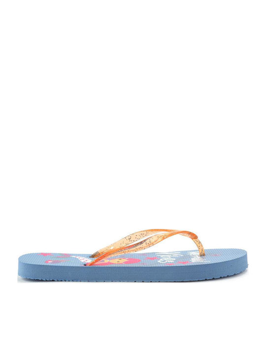 Fshoes Women's Flip Flops Light Blue