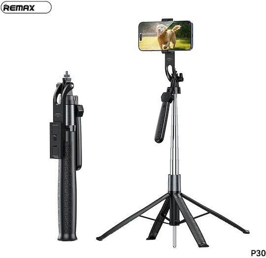 Remax P30 Selfie Stick Cell Phone Tripod Bluetooth Black