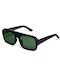 AV Sunglasses Mila Unisex Γυαλιά Ηλίου με Μαύρο Κοκκάλινο Σκελετό και Πράσινο Φακό