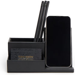 Leather Pencil Holder in Black Color