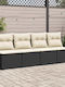 Canapea Cu Patru Locuri De Exterior Din Rattan Cu Perne 55x55x69cm