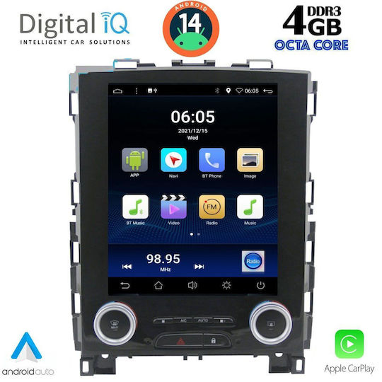 Digital IQ Auto-Audiosystem für Renault Koleos / Megane 2016 (Bluetooth/USB/WiFi/GPS/Apple-Carplay/Android-Auto) mit Touchscreen 9.7"