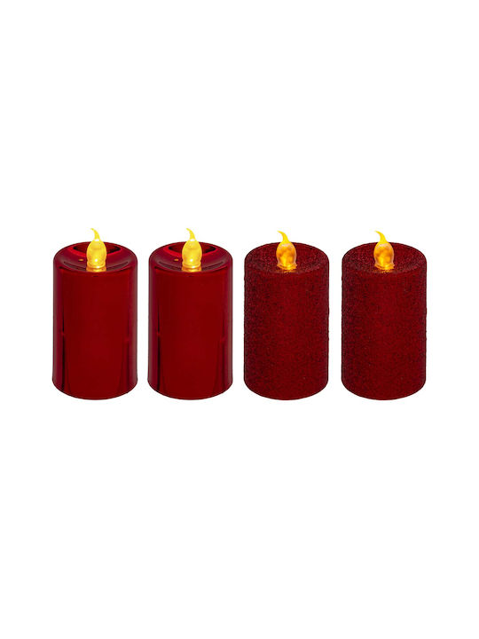 Decorative Lamp Wax Polish Red 4pcs