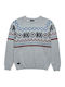 Kids' Sweater Long Sleeve Gray Geometrical Pattern