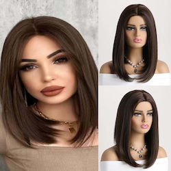 Women's Wig – Long Brown Bob Cut