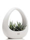 Fankon Flowers Planter Ceramic White 24.5x10.5x27cm.