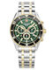 Swiss Alpine Military by Grovana Men's Watch Chronograph Battery with Silver Metal Bracelet