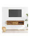 Wand Wohnzimmer Nische aus Spanplatte Braune 88x26x18.5cm