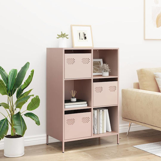 Bufet din Metal cu Sertare Roz 68x39x103.5cm