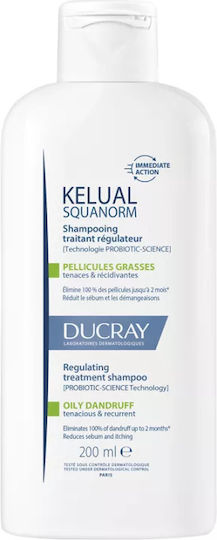 Ducray Kelual Squanorm Șampon Împotriva Mătreții pentru Păr Gras 200ml