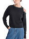 Women's Long Sleeve Sweater Woolen Black