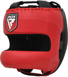 RDX Adult Full Face Boxing Headgear Leather Red