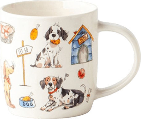 Marva Marva Porzellan Tasse Mit Verschiedene Designs Animals 350ml (Verschiedene Designs)