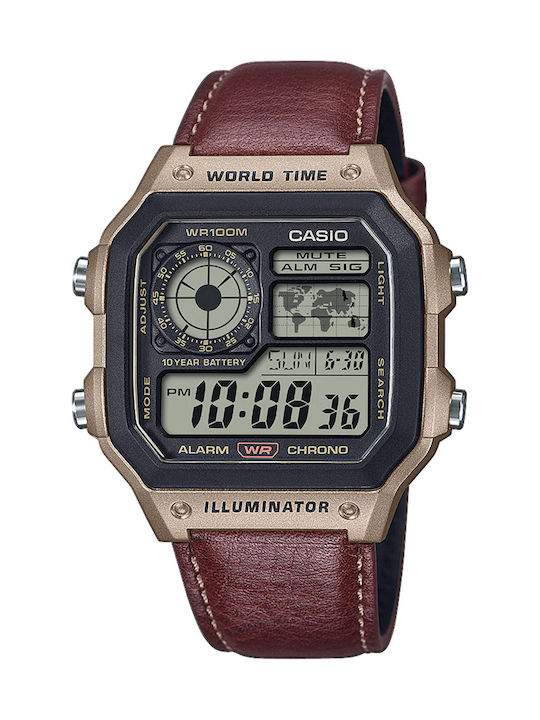 Casio Watch Battery with Leather Strap