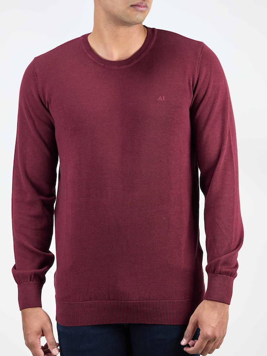 Artisti Italiani Langarm-Pullover Burgundisch
