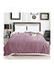 My Home Luxury Sherpa Decke Einzeln 160x220cm Flieder