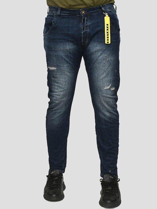 Damaged Jeans Ανδρικό Παντελόνι Τζιν Mπλe