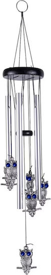 Fluffy Wind Chime 5 Metal Sound Tubes Home Garden Feng Shui Model 6 Owls