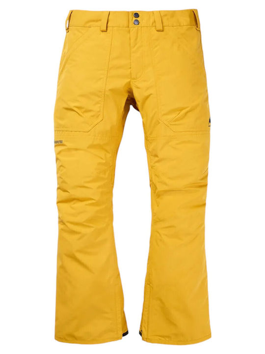 Burton Gore-tex 14991109702 Men's Trousers for Ski & Snowboard Yellow