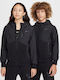 Αθλητική Παιδική Ζακέτα Fleece με Κουκούλα Μαύρο Sportswear