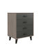 Συρταριέρα Креватокамарас Дървена Eliot с 4 чекмеджета Sonoma Oak-grey 60x40x80бр
