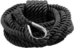 Three-Strand Black Rope with Galvanized Thimble 12mm