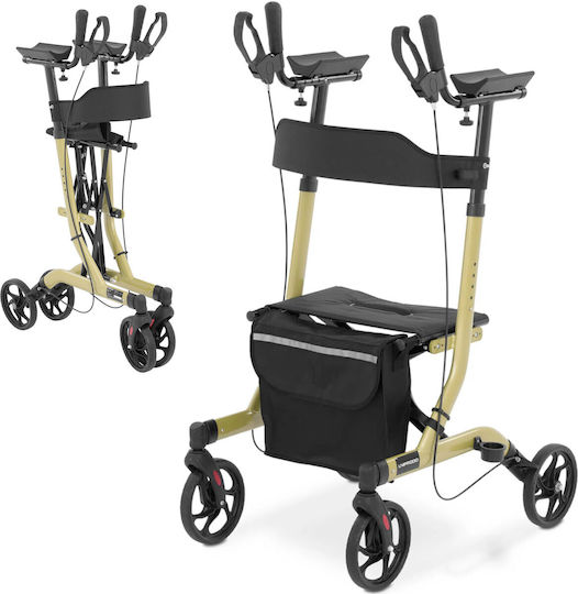 Faltbarer Vier-Rad-Rollator Senioren Sitz Tasche Bis 136kg
