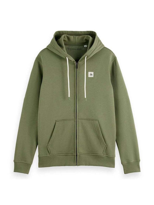 Scotch & Soda Sweatshirt with Hood Green