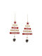 Hanging Ornament Tree Wooden 13x27cm Set 2pcs