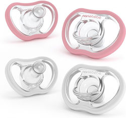 Nanobebe Schnuller Silikon Rosa für 4+ Monate 4Stück