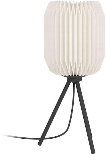 Eglo Belgrave Table Lamp Japanese Nightstand Lamp Made Black Metal White Paper Room Decor Bedroom Fsc Tripod Table Light E27 Socket