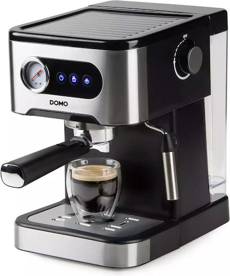 Domo Mașină de Espresso 1350W Presiune 20bar pentru Cappuccino Neagră DO1138K