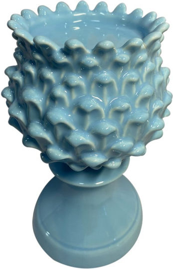 Fankon Flowers Декоративна ваза Керамика Serino Син 14x14x22.5см 1бр