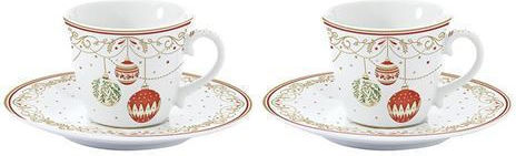 Eve Set Christmas Cups Porcelain Brown 2pcs