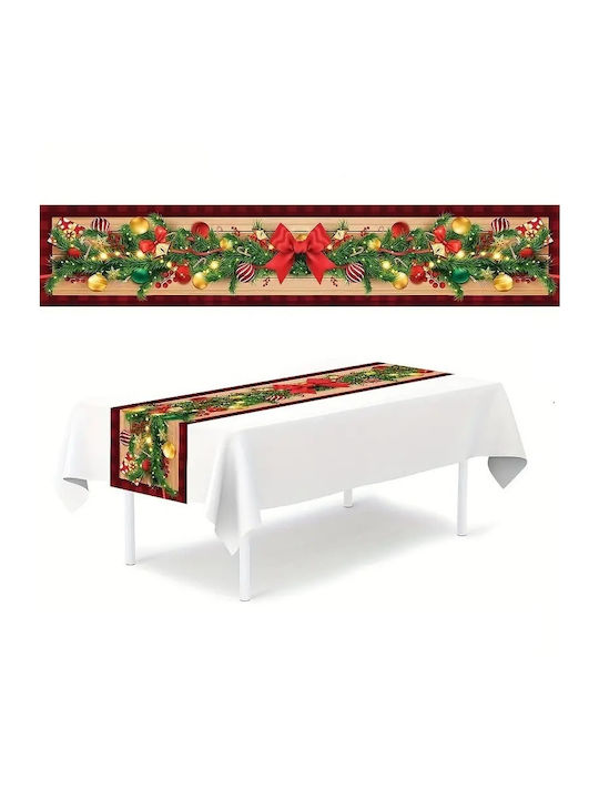 Panora Christmas Tablecloth Runner Red L180xW35cm.