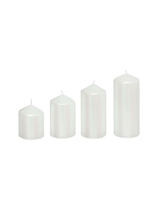 Christmas White Candle 4pcs