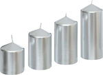 Christmas Silver Candle 4pcs